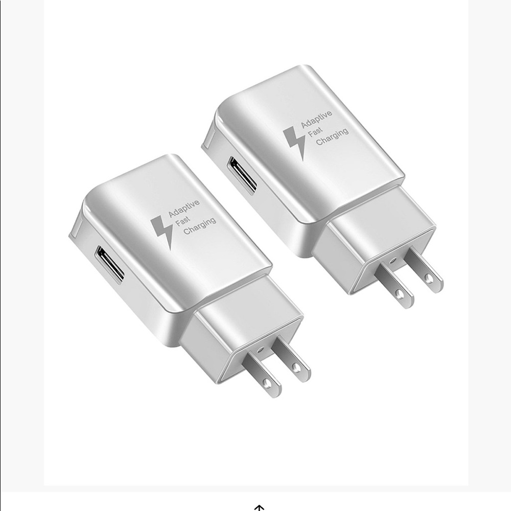 White Fast-Charging USB Wall Adapter- Set of Two